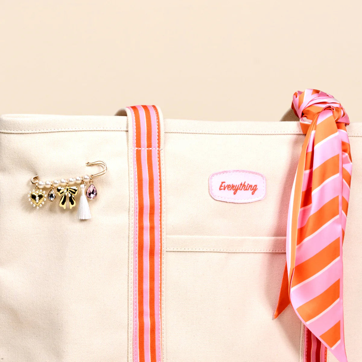 The Darling Canvas Tote Bag - Sicily Stripes