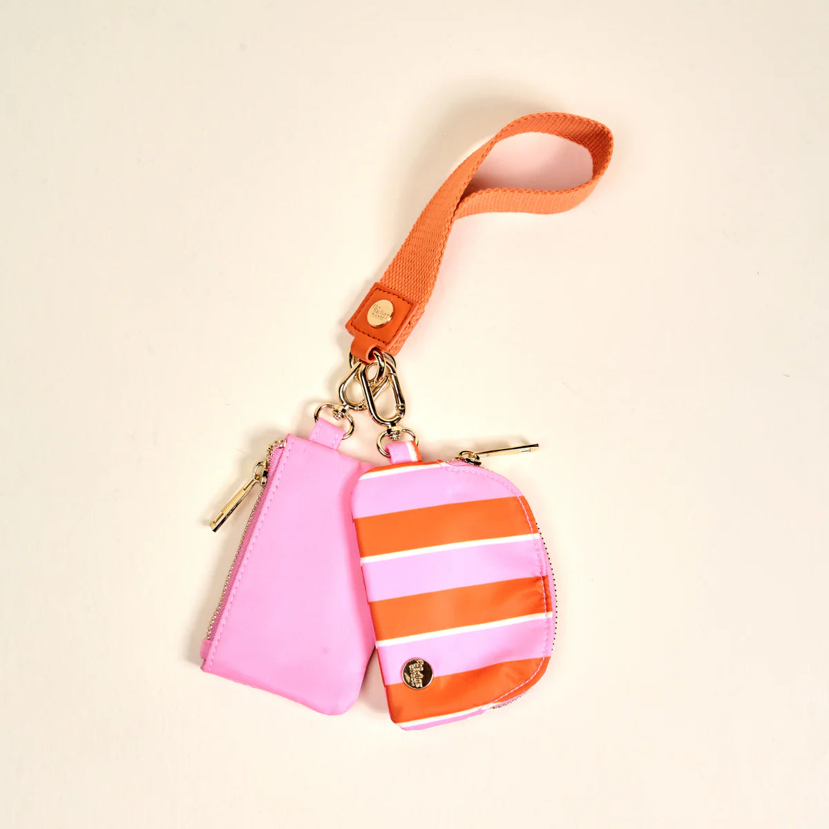 Dynamic Duo Pouch Luxe Wristlet - Sicily Stripes Pink