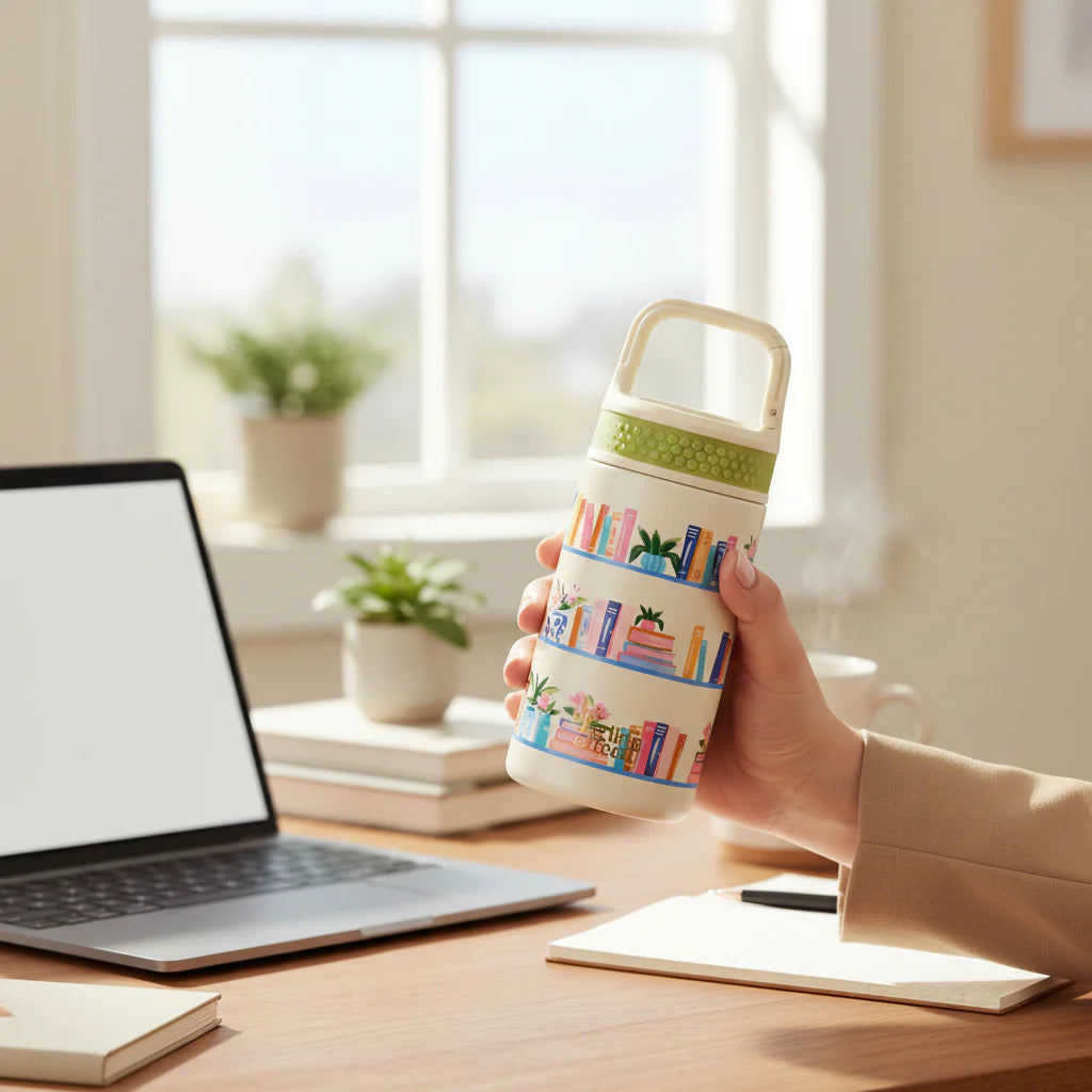 6 oz Lil' Bitty Bottle - Book Shelfie