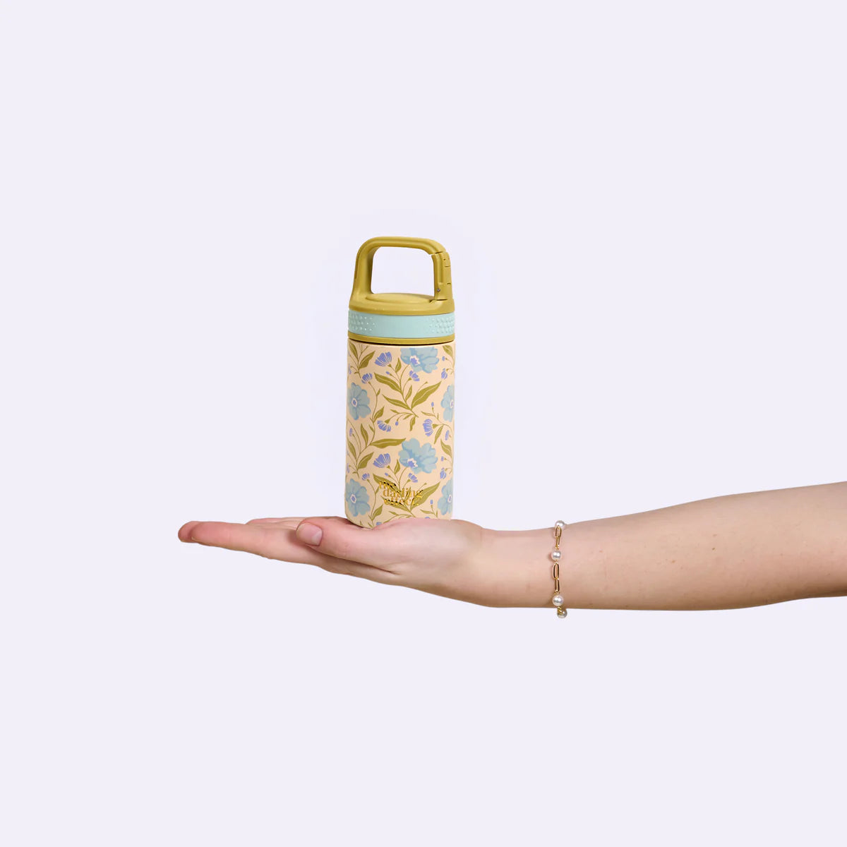 6 oz Lil' Bitty Bottle - Poppin' Petals Aqua