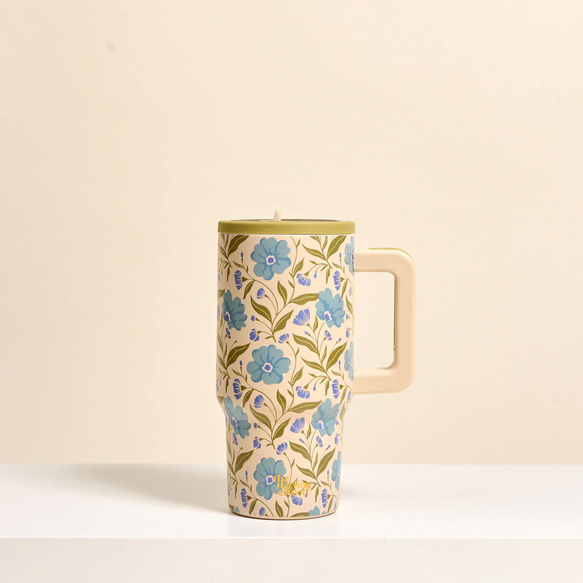 20 oz Lifestyle Flip Straw Tumbler - Poppin' Petals Aqua
