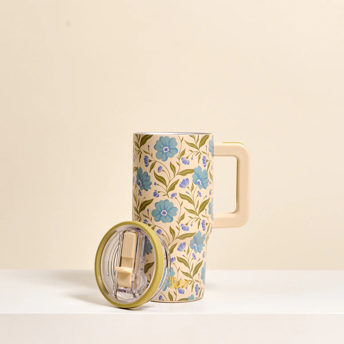20 oz Lifestyle Flip Straw Tumbler - Poppin' Petals Aqua