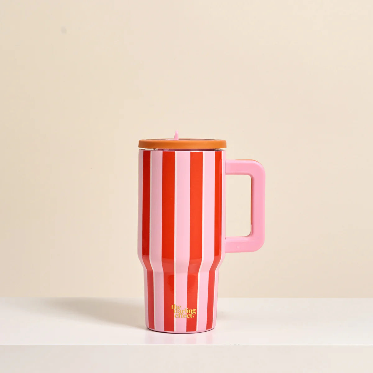20 oz Lifestyle Flip Straw Tumbler - Sicily Stripes Pink