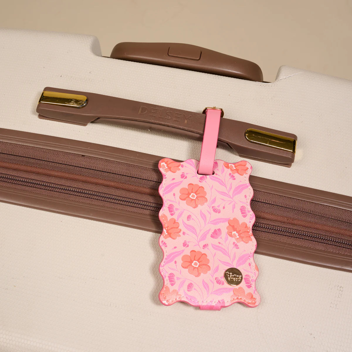 Jetsetter Luggage Tag - Poppin' Petals Hot Pink