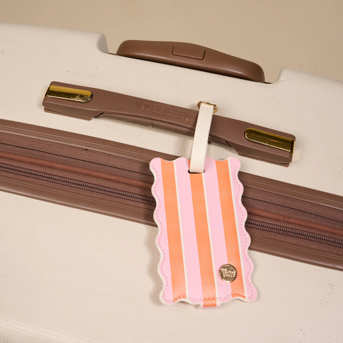 Jetsetter Luggage Tag - Sicily Stripes Pink