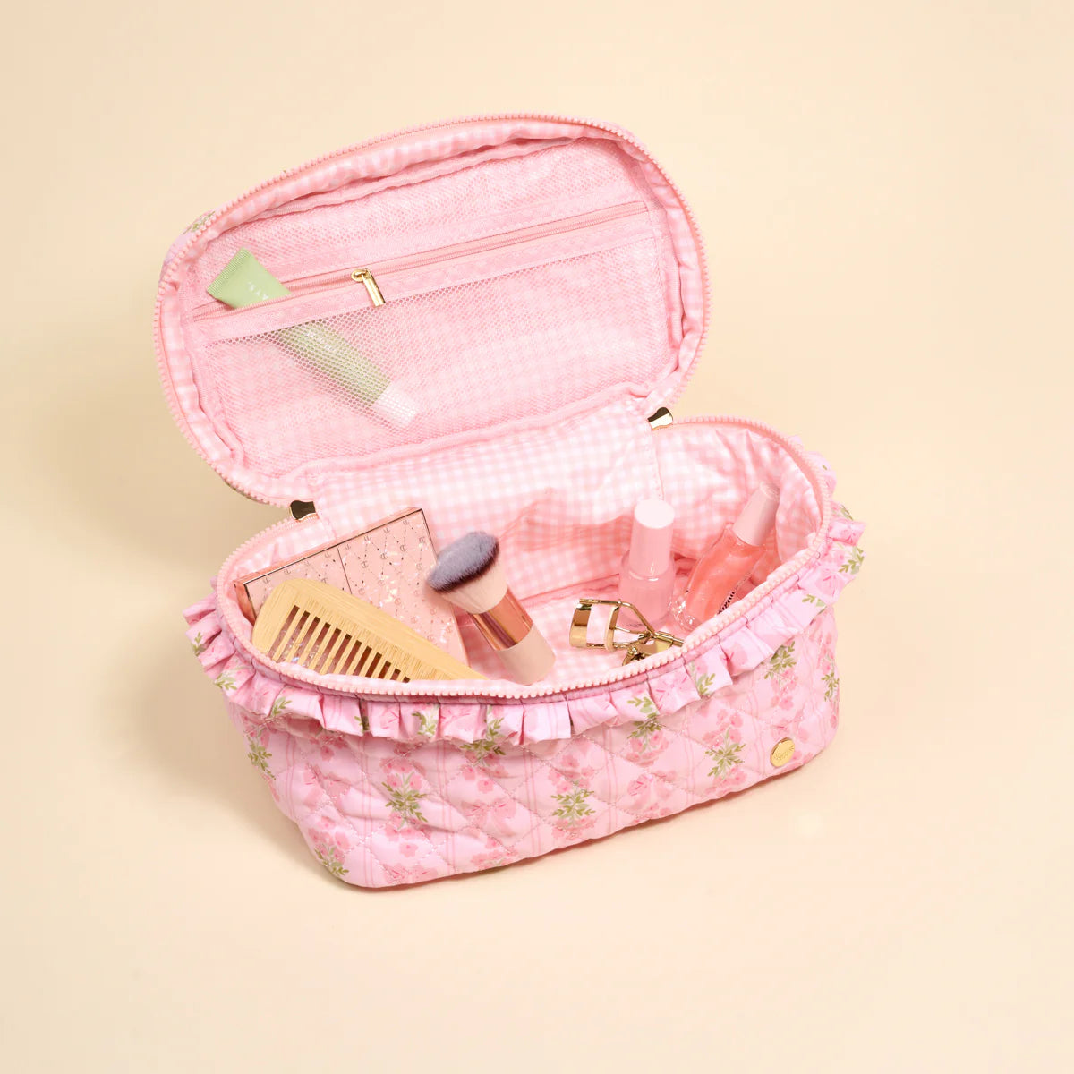 Glam & Go Quilted Cosmetic Bag - Oh So Fancy Pink