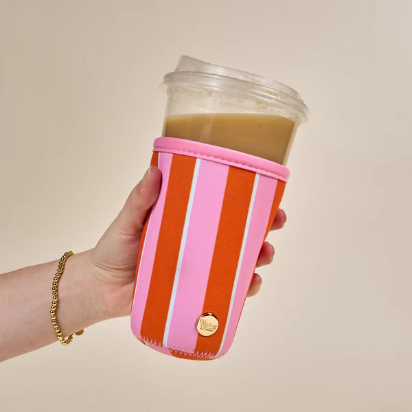 Sip Savvy Drink Sleeve - Large - Sicily Stripes Pink