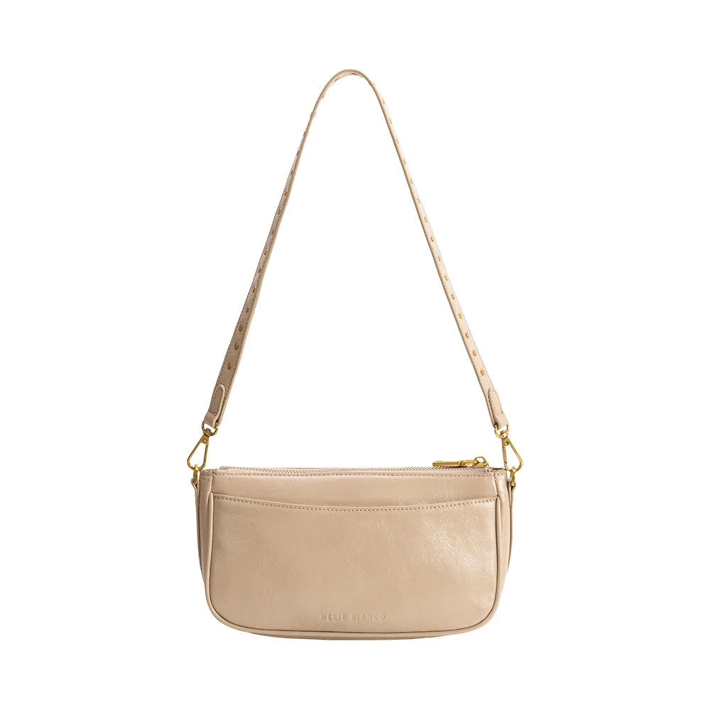 Aria Vegan Leather Shoulder Bag-Mushroom
