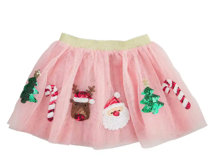 [Mud Pie] Pink Sequin Christmas Tutu