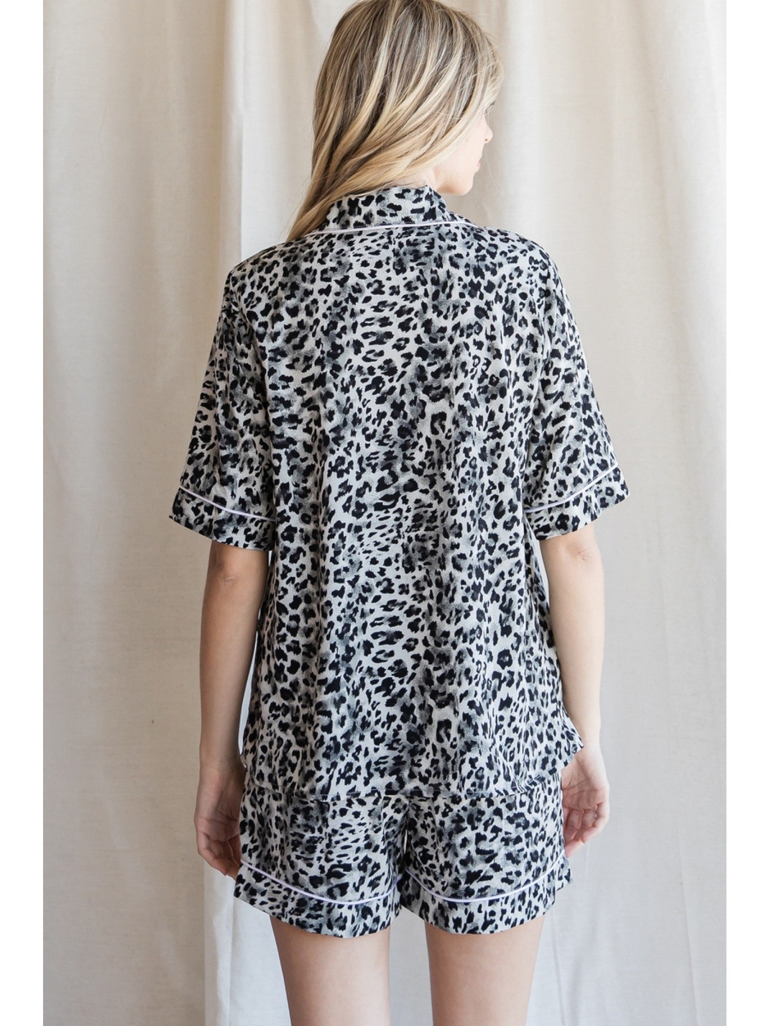 Leopard Print Sleepwear Set.