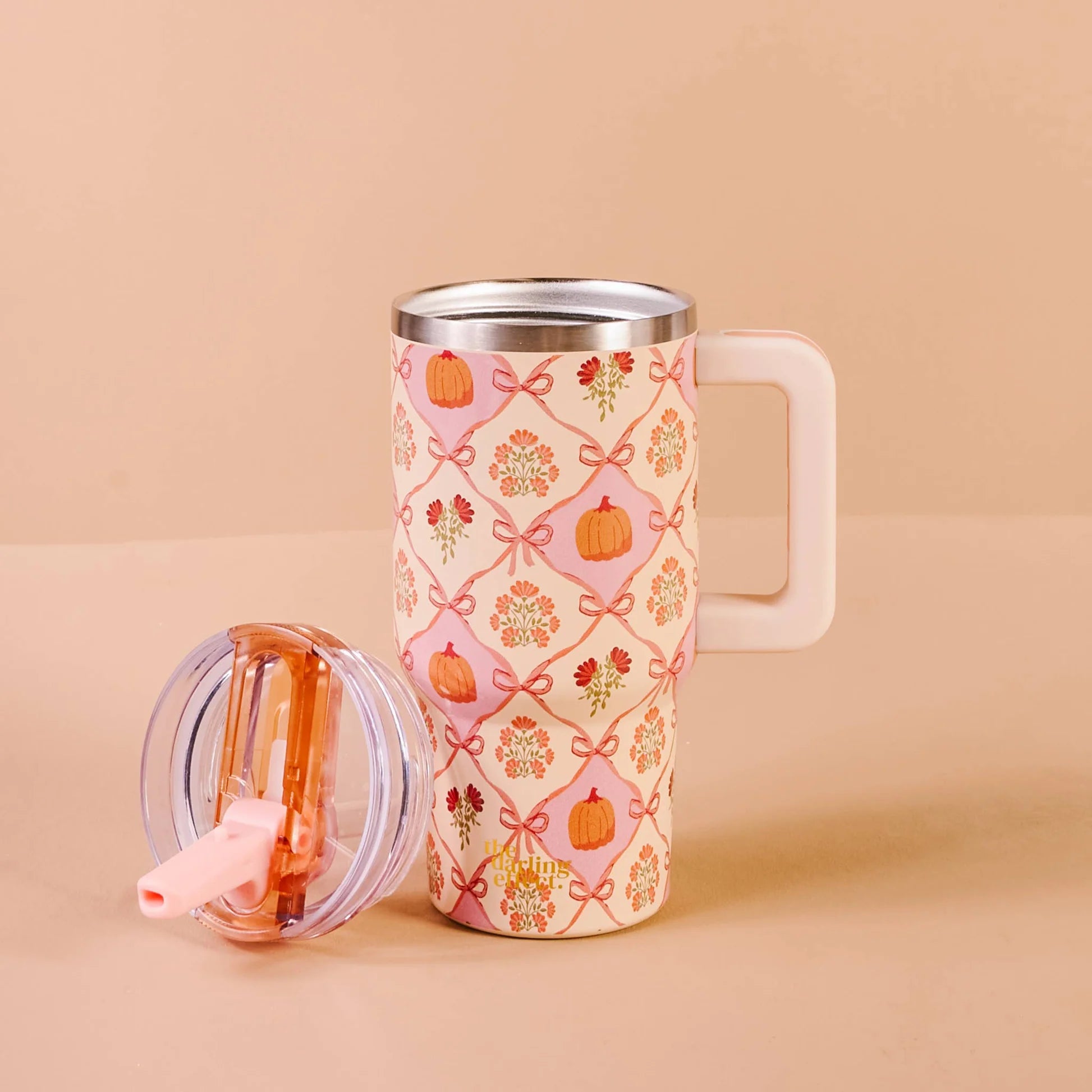 Patchwork Pumpkins 20 oz Lifestyle Flip Straw Tumbler