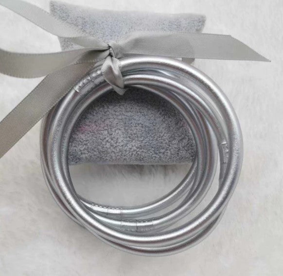 Jelly Foil Bracelets-Silver