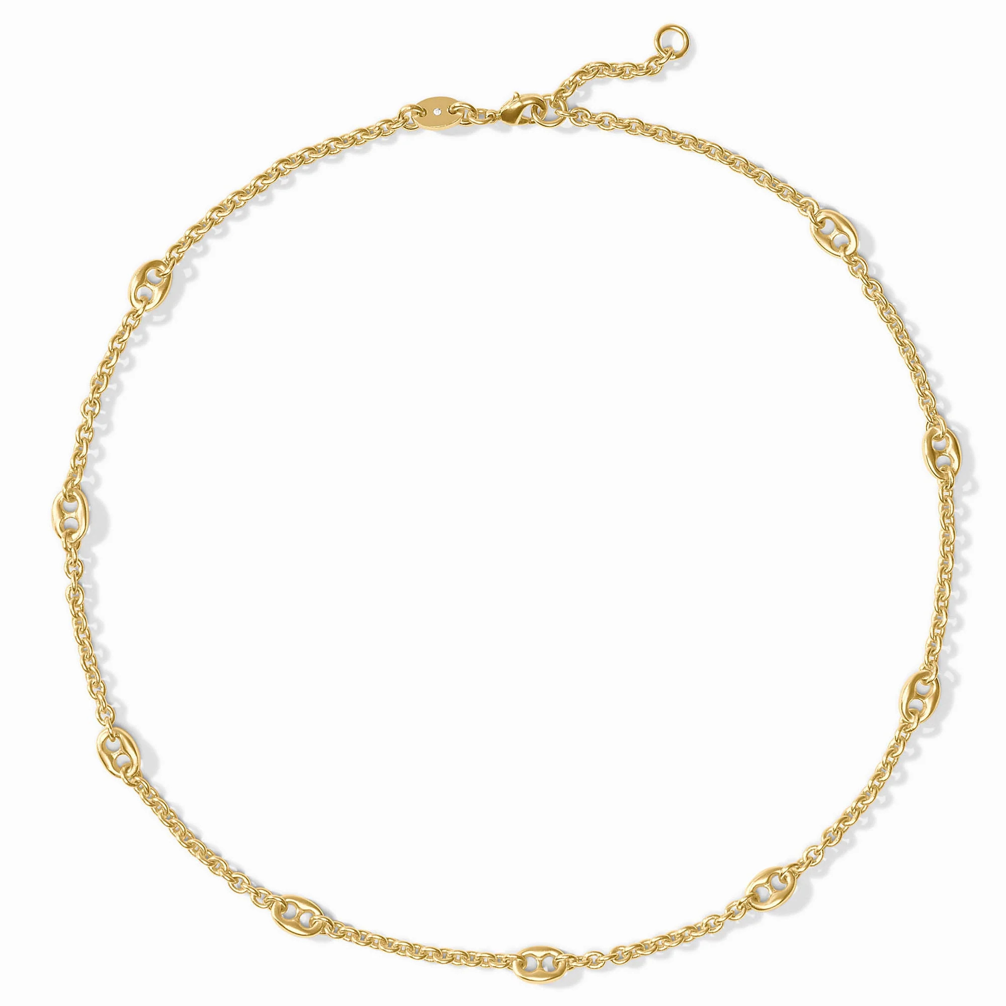 [Julie Vos] Laguna Delicate Station Necklace-Gold