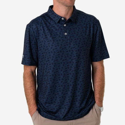 STARS AND STRIPES PERFORMANCE POLO-NAVY