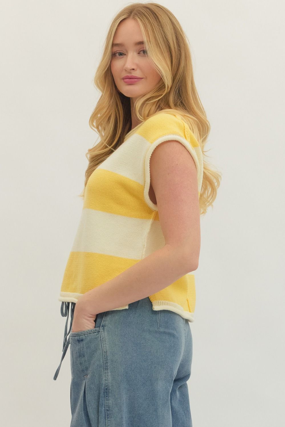 Lemon Stripe Summer Sweater