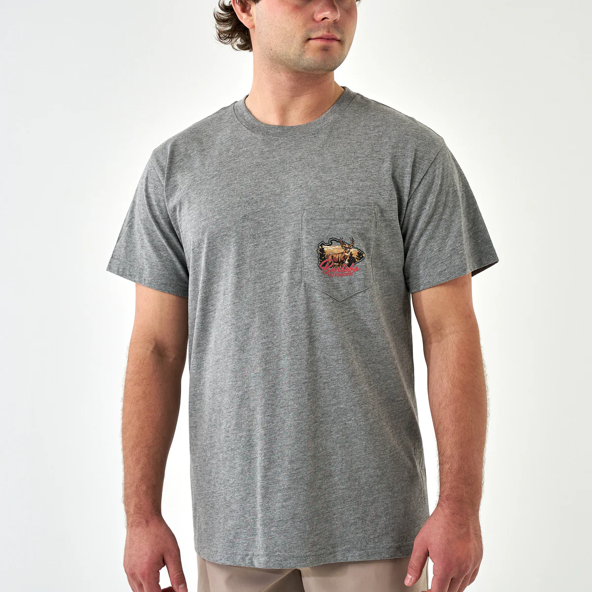 [Burlebo] Hill Country Buck-Dark Heather Grey SS Tee