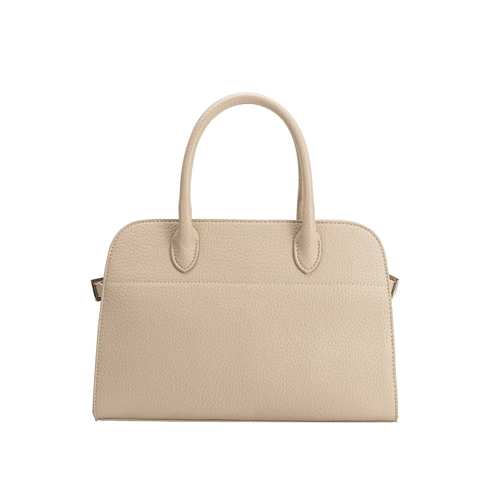 Marlo Vegan Leather Top Handle Bag-Bone