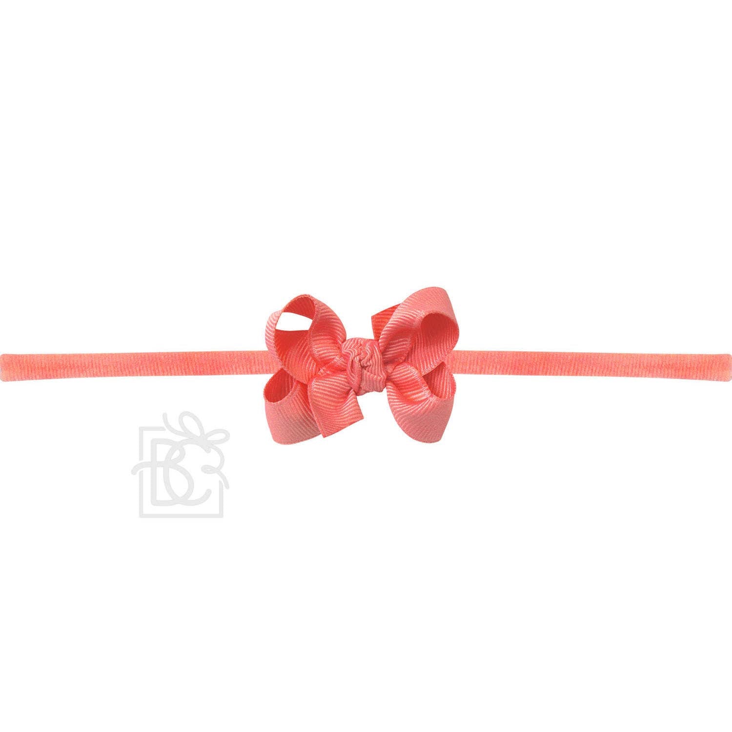 1/4" PANTYHOSE HEADBAND W/SIGNATURE GROSGRAIN BOW: 4.5" Large / FUCHSIA