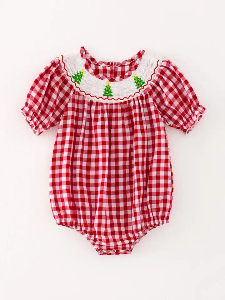 Christmas Tree Girls Romper