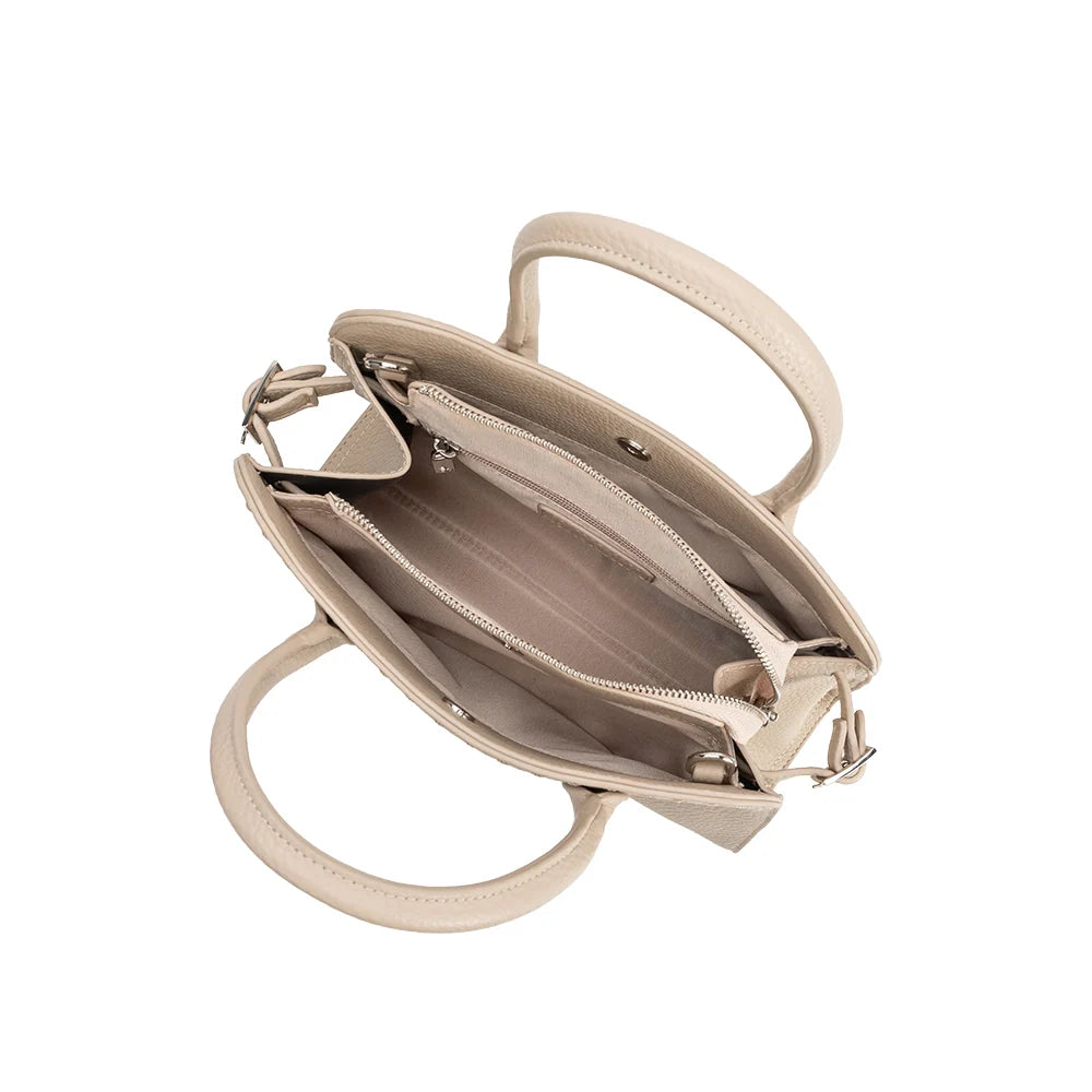Marlo Vegan Leather Top Handle Bag-Bone