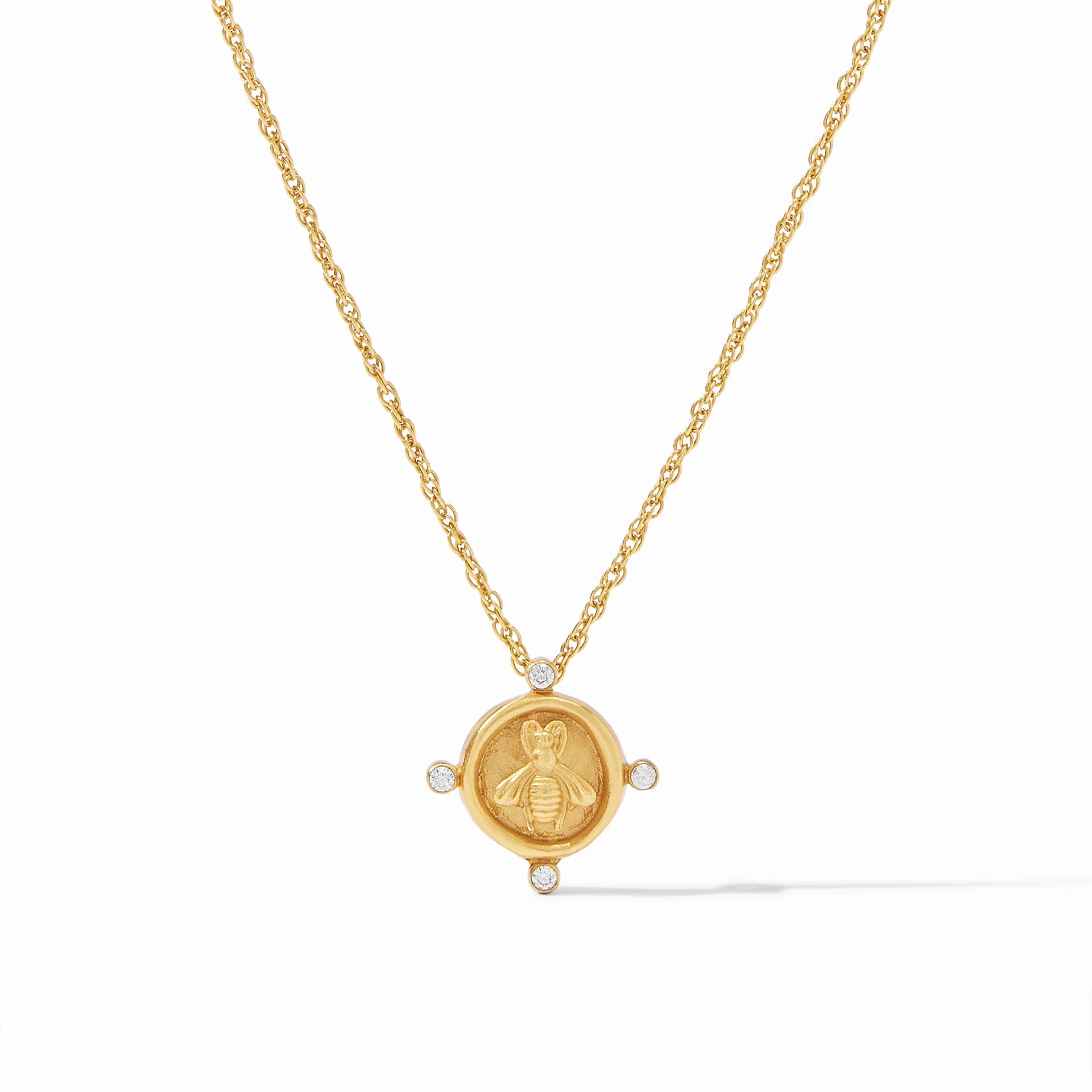 [Julie Vos] Bee Cameo Solitaire Necklace