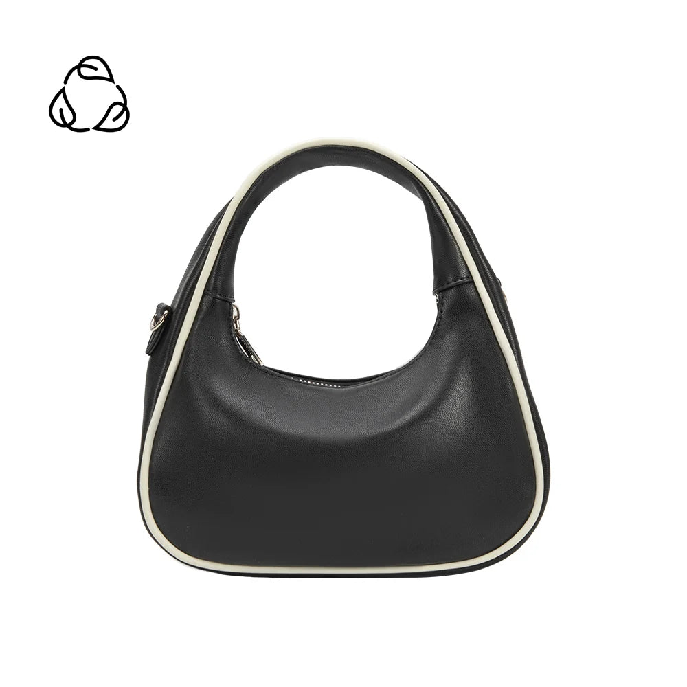 Sarita Vegan Leather Crossbody Bag-Black