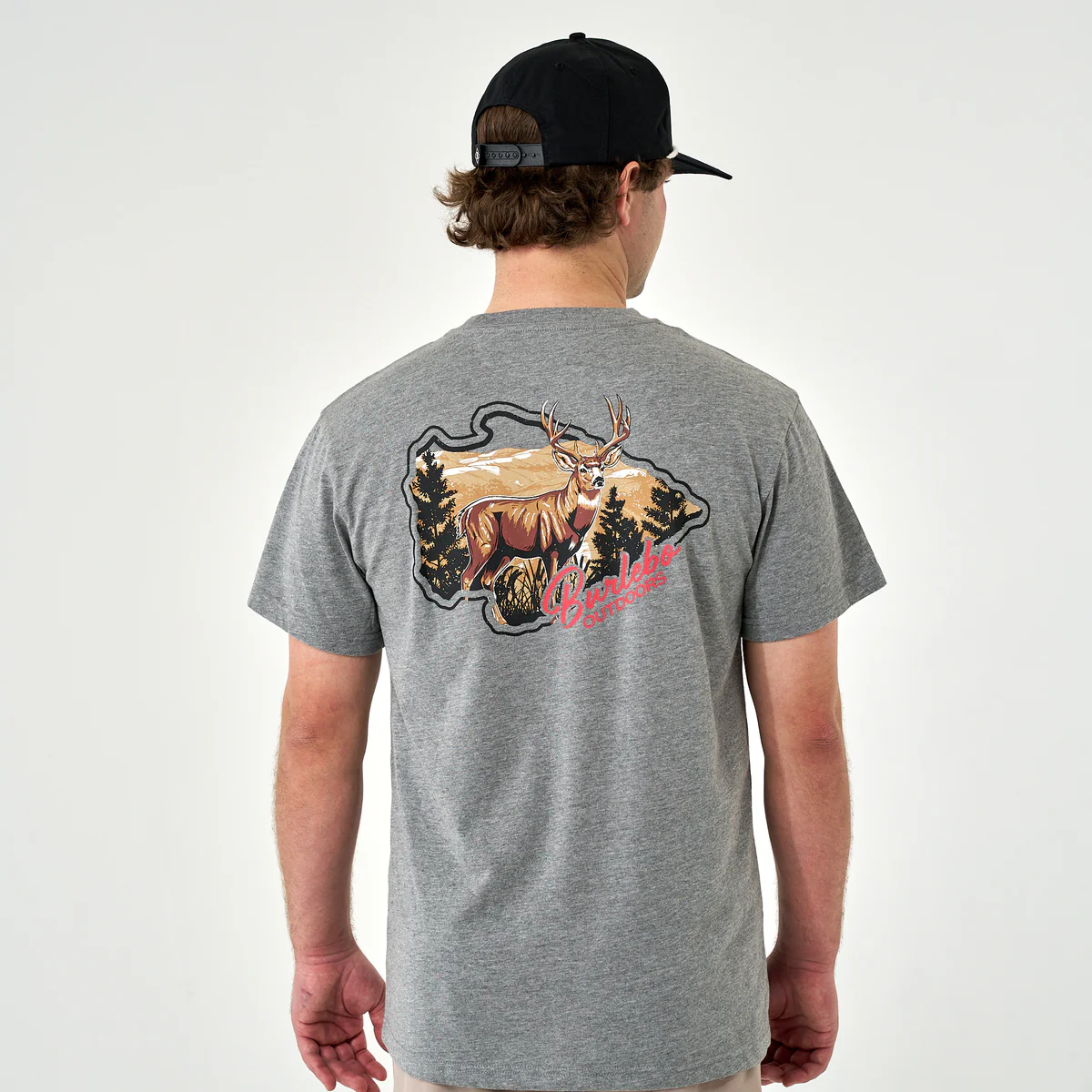 [Burlebo] Hill Country Buck-Dark Heather Grey SS Tee