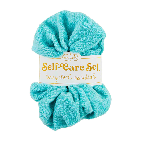 [Mud Pie] Terrycloth Self Care Gift Set-Blue