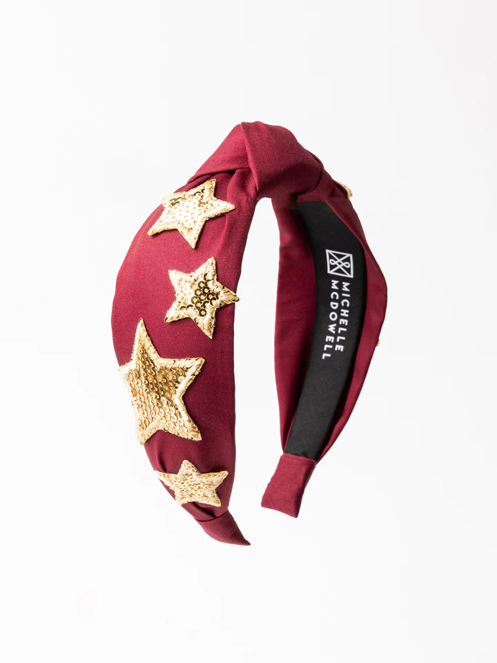 Emma Headband - Garnet/Gold