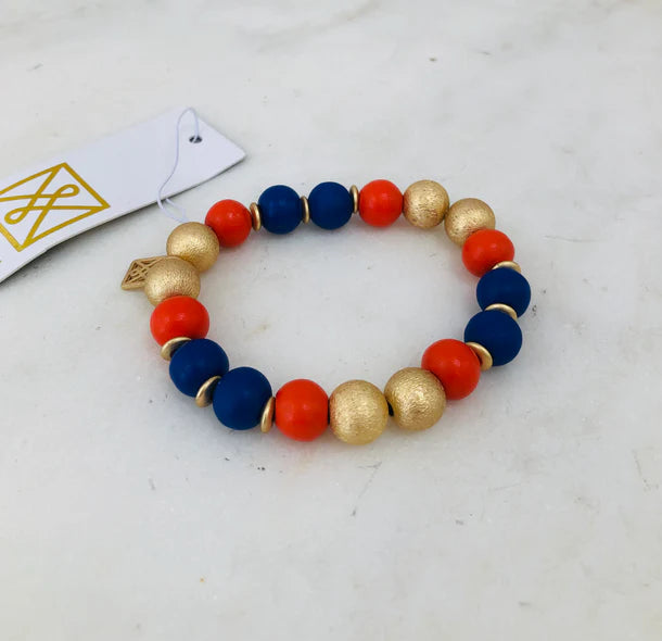 Nori Bracelet - Blue/Orange/Gold