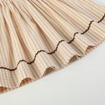 Girls Gingham Turkey Bishop Dress