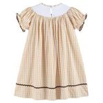 Girls Gingham Turkey Bishop Dress