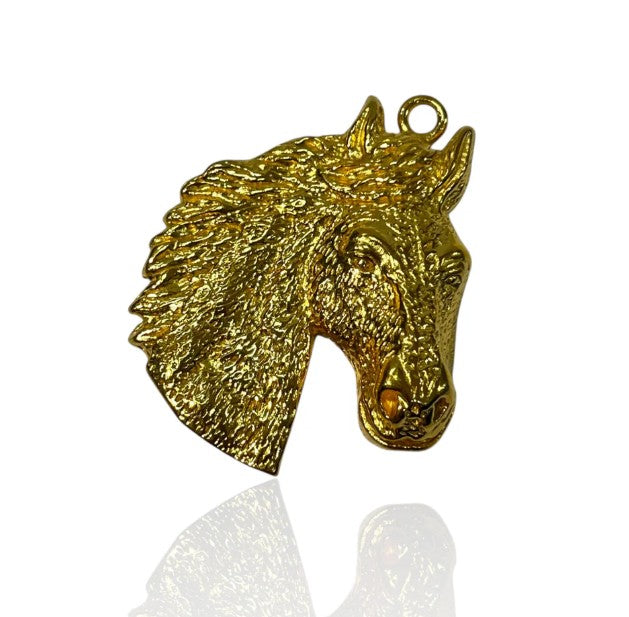 Greta Hammered Horse Head Charm