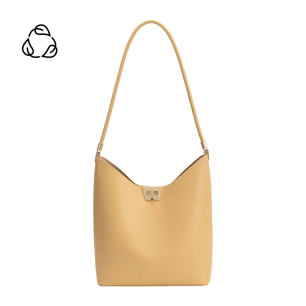 Billie Vegan Leather Tote Bag-Wheat