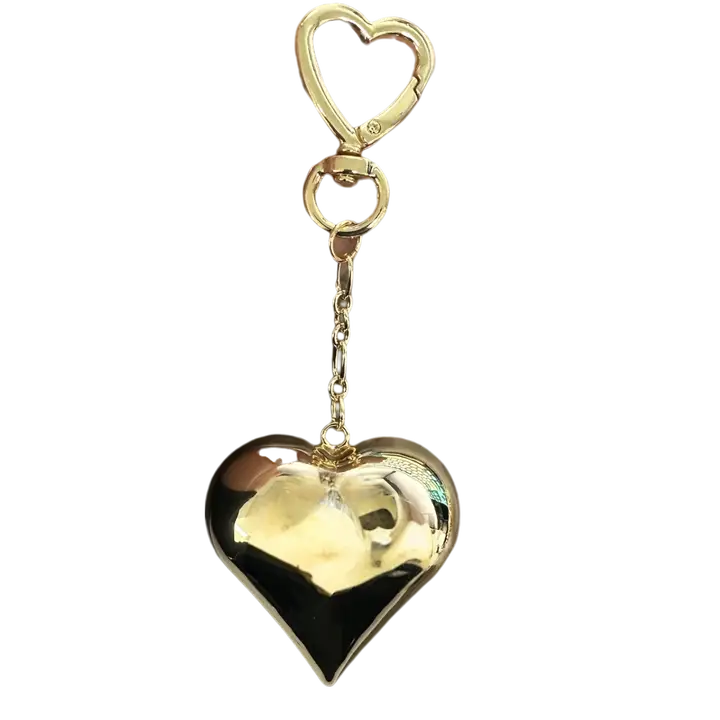 Puff Heart Key Chain