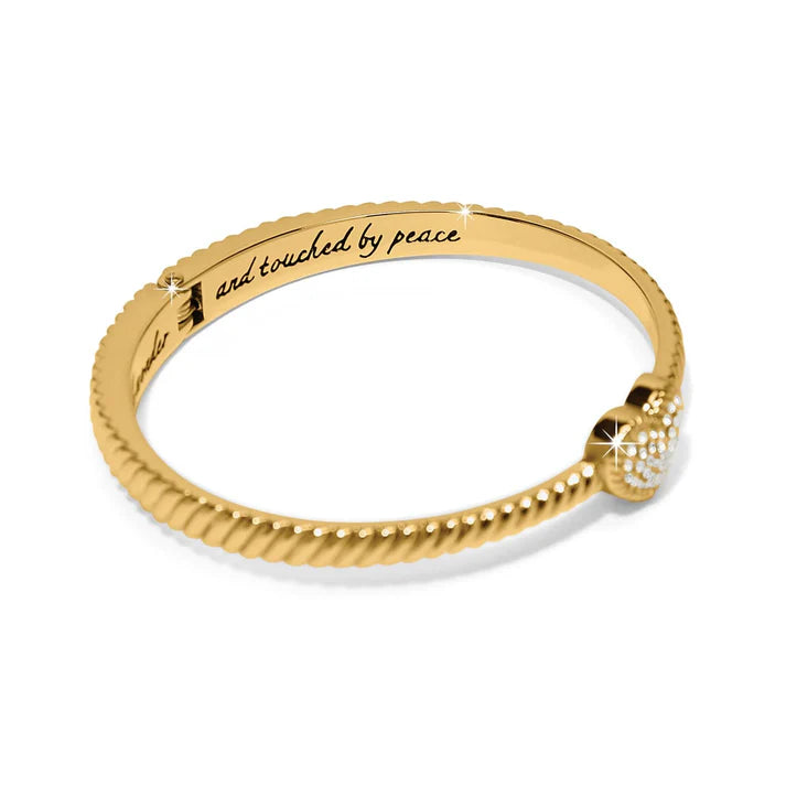 [Brighton] Celestia Heart Hinged Bangle - Gold