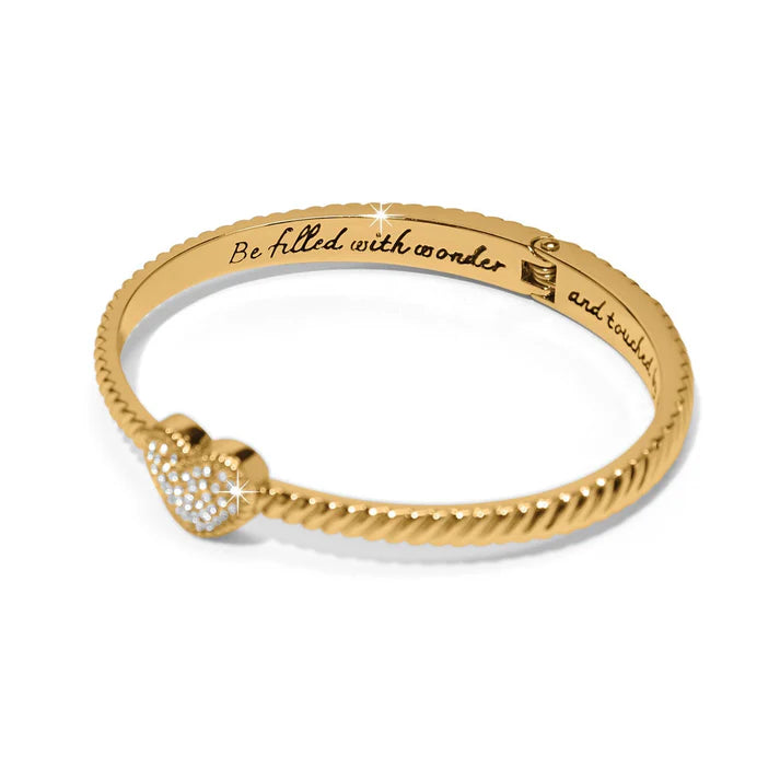[Brighton] Celestia Heart Hinged Bangle - Gold