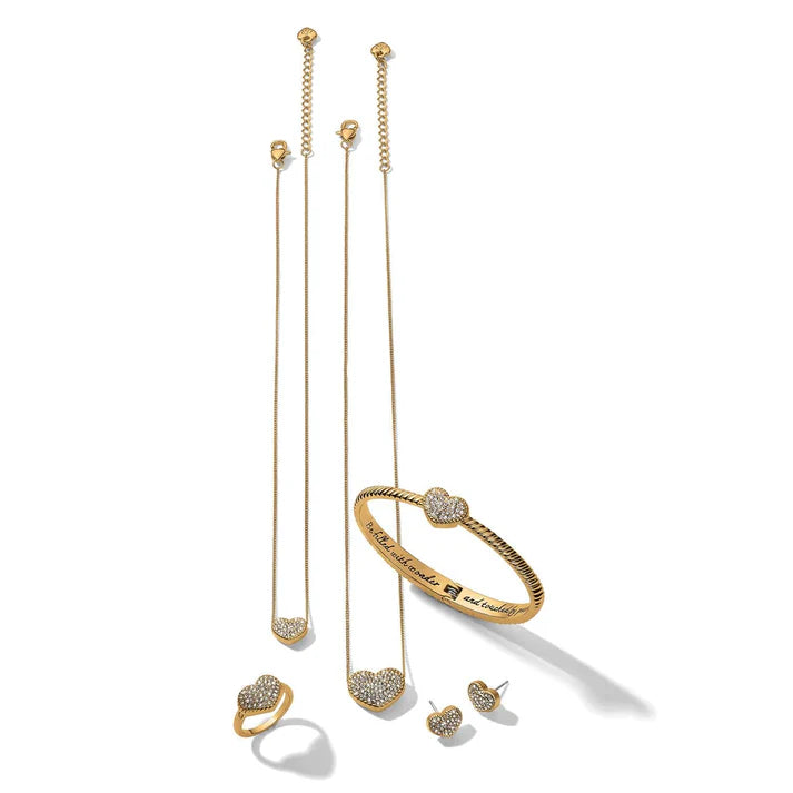 [Brighton] Celestia Heart Hinged Bangle - Gold