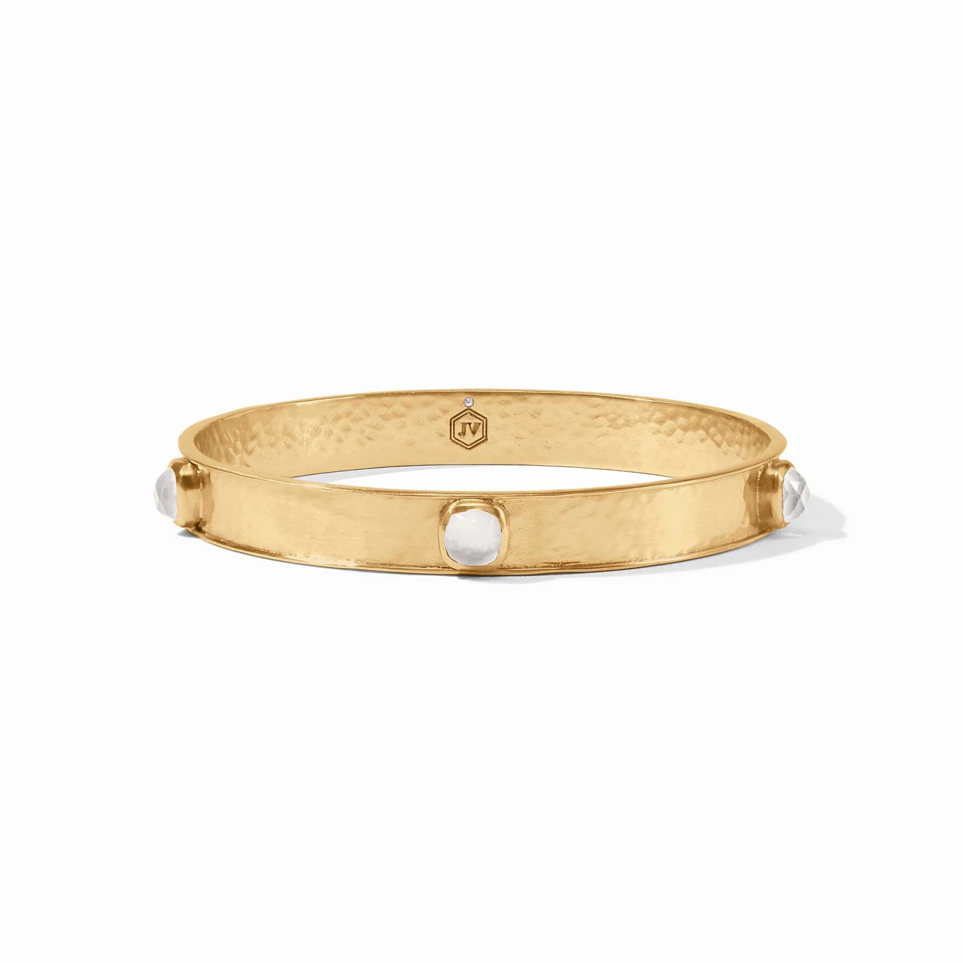 [Julie Vos] Catalina Stone Bangle-Iridescent Clear Crystal-M