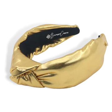 [Brianna Cannon] Gold Puff Knotted Headband-Gold