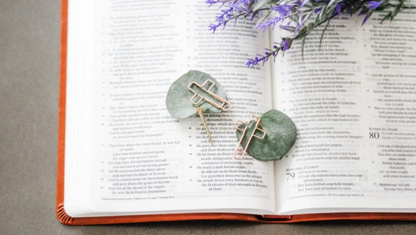 Church Notes 3 Pack of Cross Paper Clips - Rose Gold