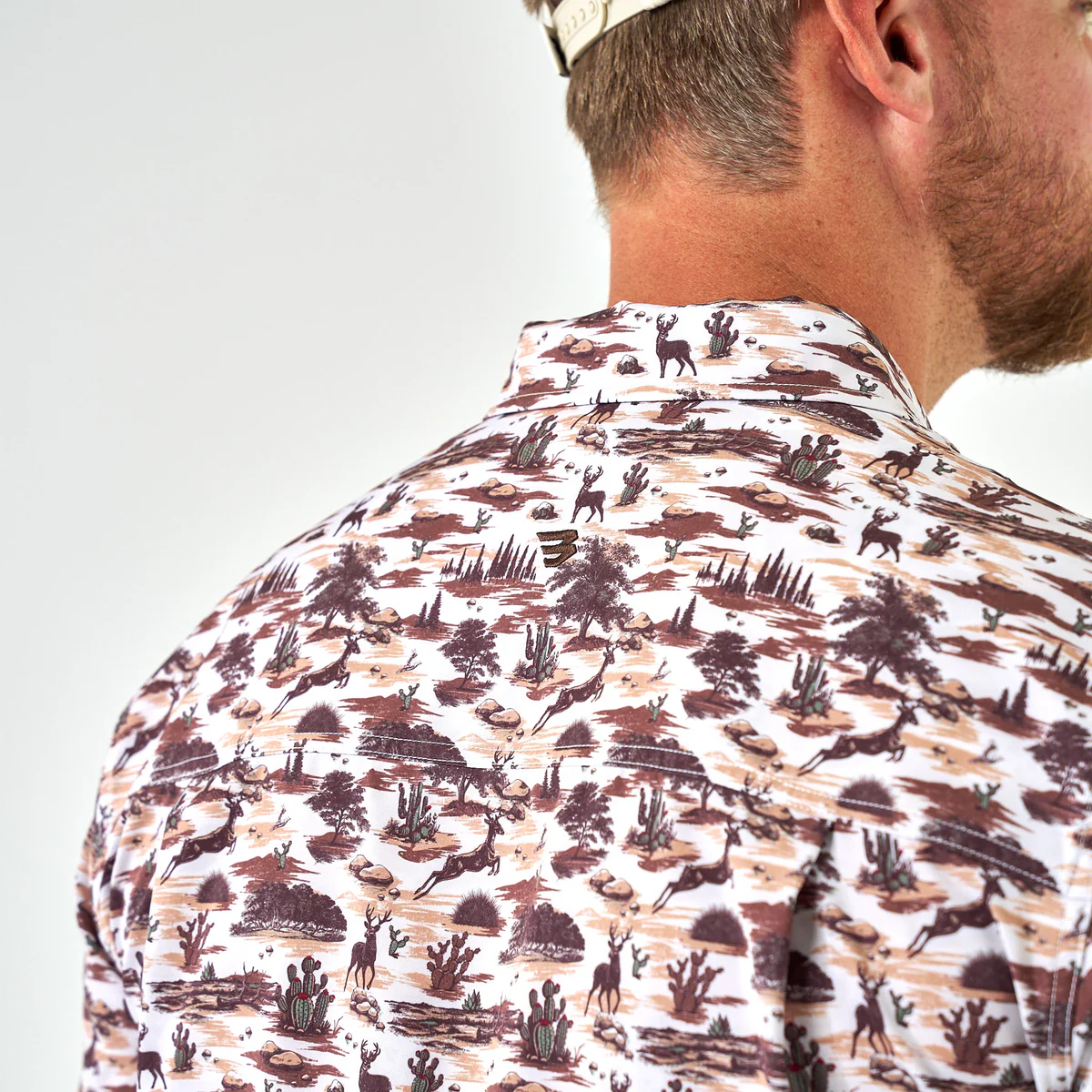 [Burlebo] Performance Button Up-Brush Country