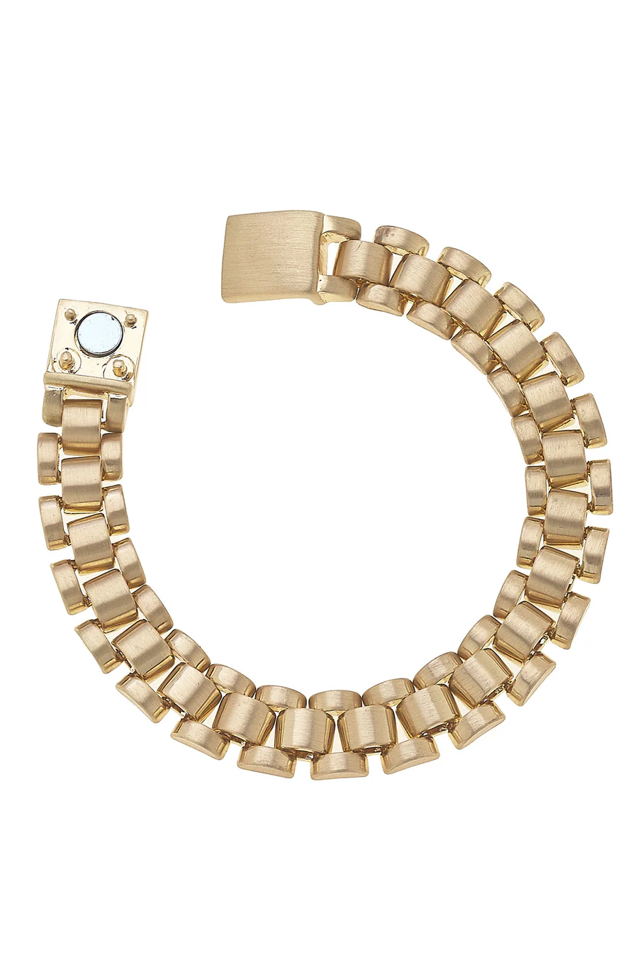 Winifred Watchband Magnet Bracelet-Satin Gold