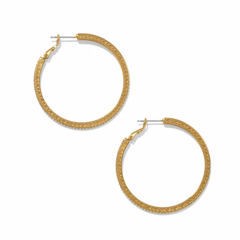 [Brighton] Meridian Thin Large Hoop Earrings- Gold