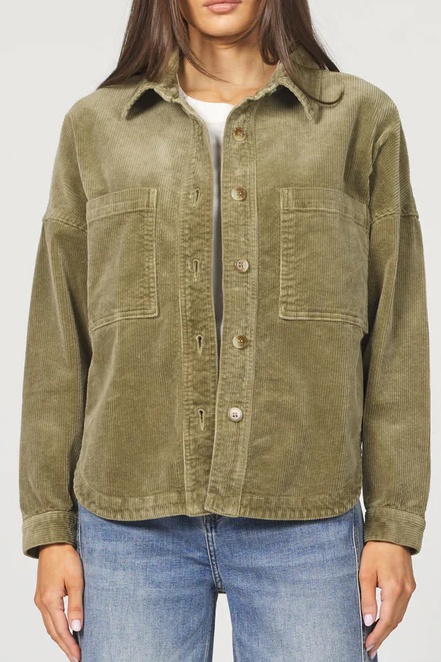 [Dear John] Galina Button Front Jacket- Olive Branch