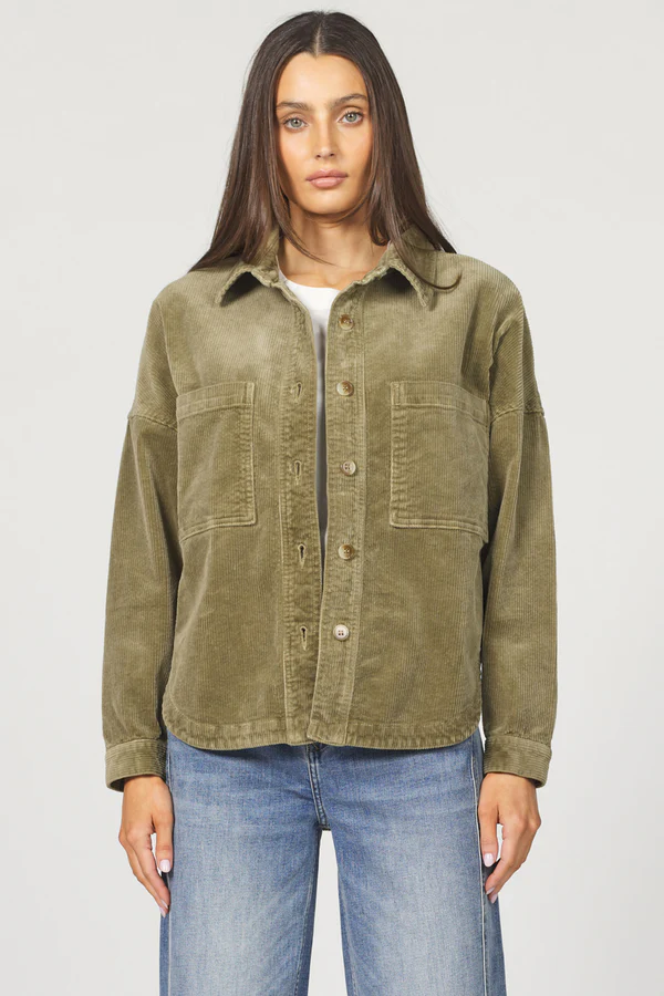 [Dear John] Galina Button Front Jacket- Olive Branch