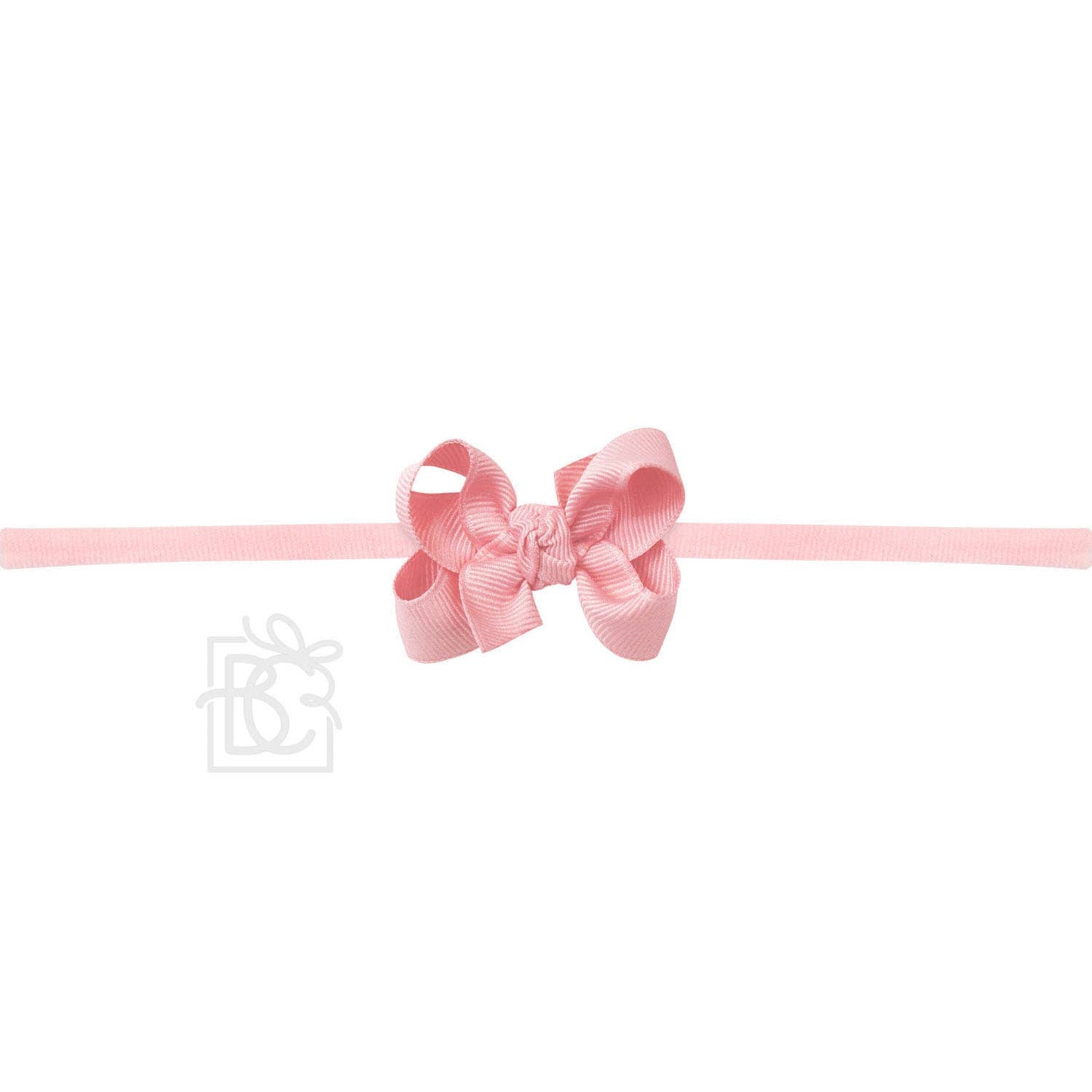 1/4" PANTYHOSE HEADBAND W/SIGNATURE GROSGRAIN BOW: 4.5" Large / FUCHSIA