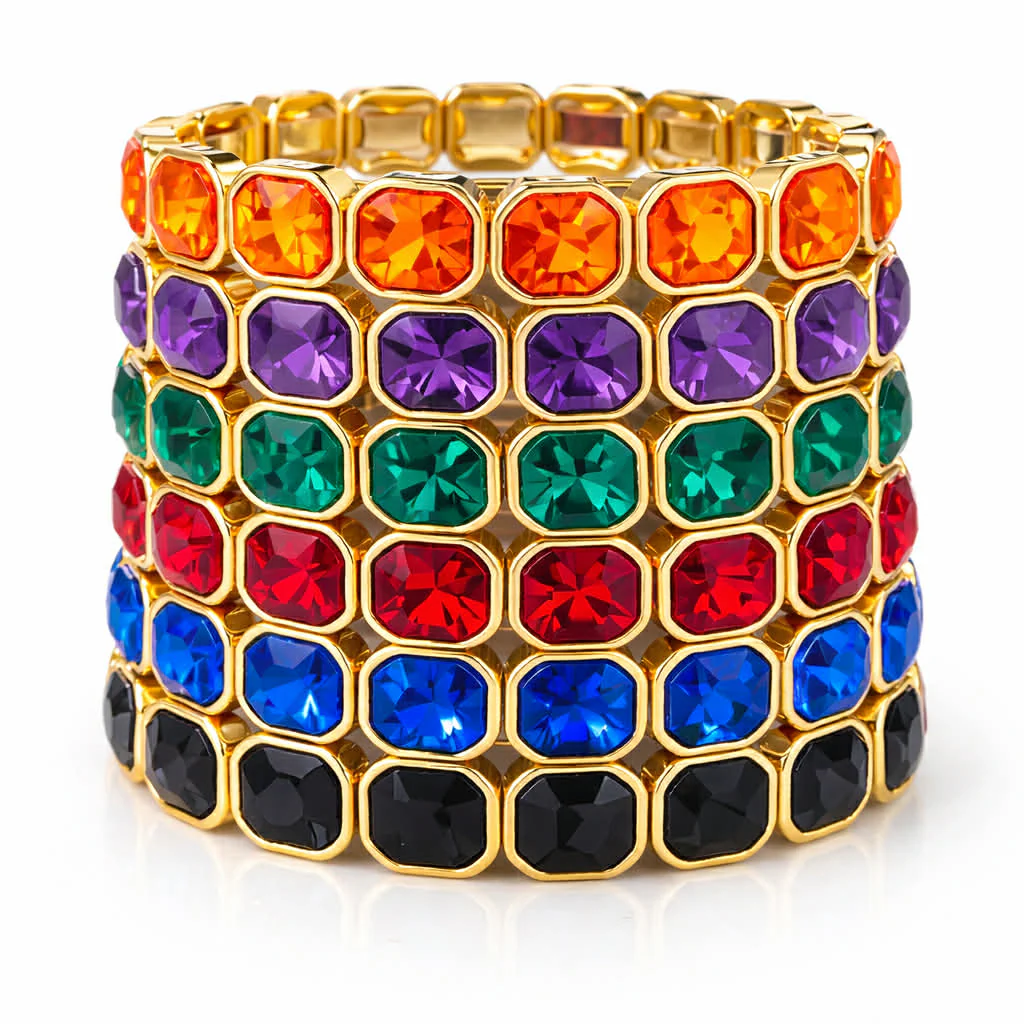 Colored Glam Bracelet-Orange