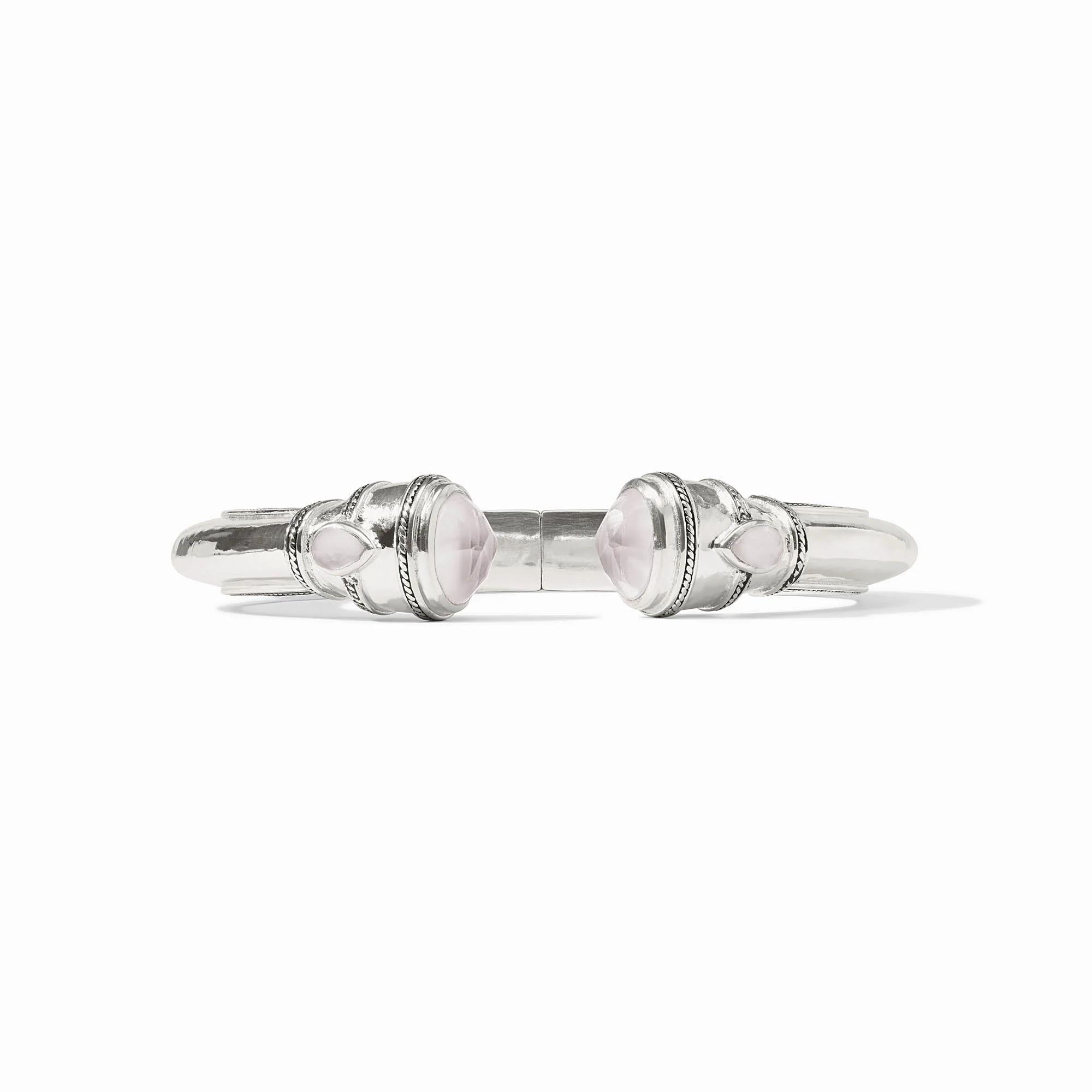 [Julie Vos] Cannes Demi Cuff- Silver Iridescent Clear Crystal