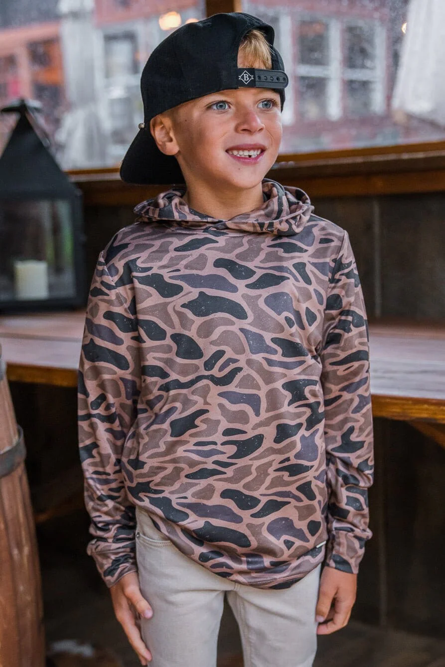 [Burlebo] Youth Performance Hoodie - Gauge Camo